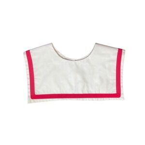 Kids Sailor Collar White Red Trim Nautical School Uniform Accessory